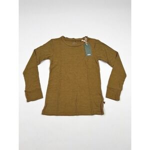Nui Organics Merino Silk Crew Kelp 8Y
